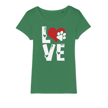 Load image into Gallery viewer, Love Dog Organic Jersey Womens T-Shirt
