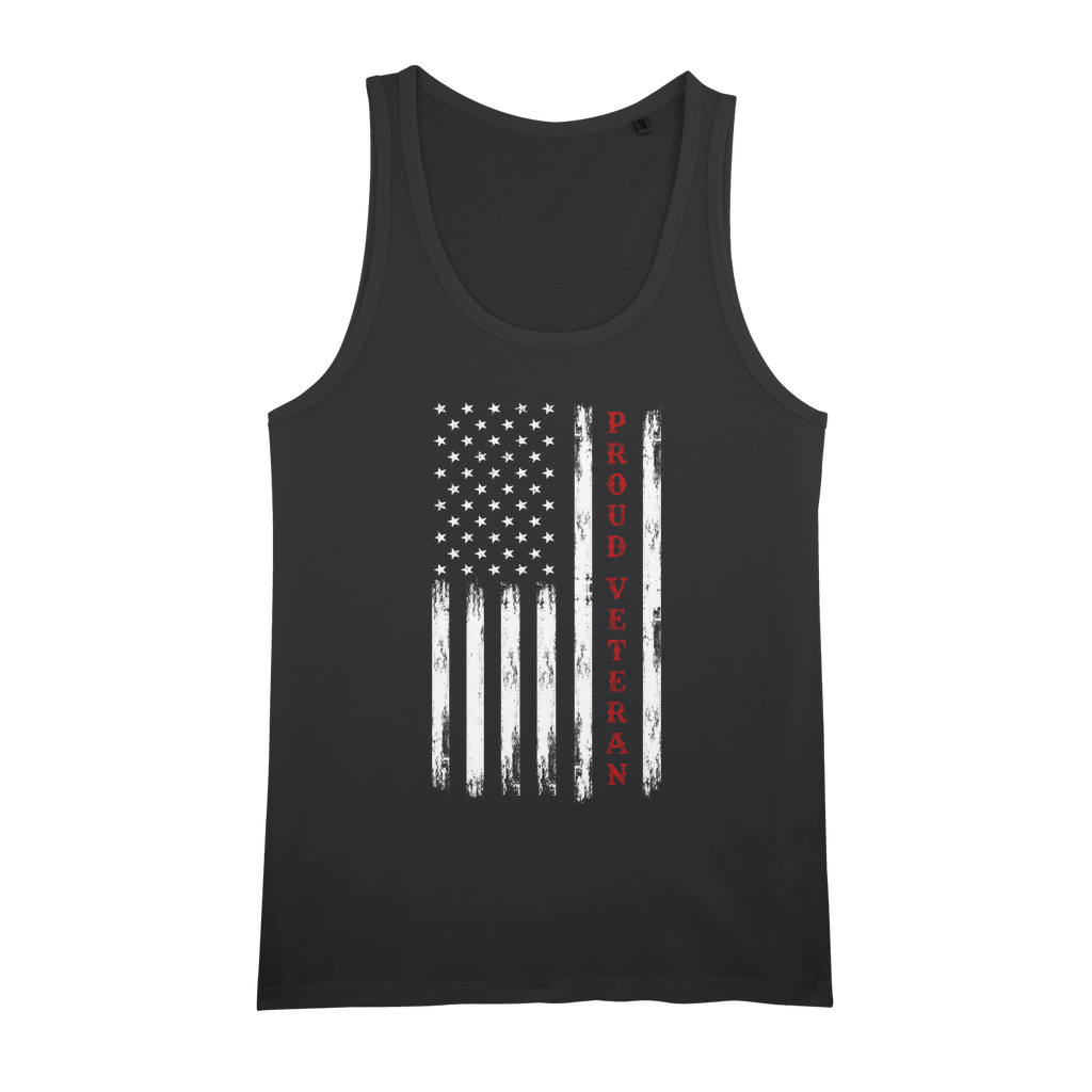 Proud Veteran Organic Jersey Unisex Tank Top