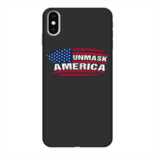 Load image into Gallery viewer, Unmask Back Printed Black Soft Phone Case
