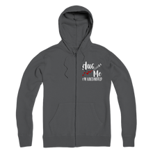 Load image into Gallery viewer, Hug Me I&#39;m Vaccinated Premium Adult Zip Hoodie
