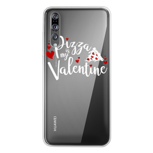 Load image into Gallery viewer, Pizza is My Valentine Back Printed Transparent Soft Phone Case
