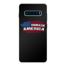 Load image into Gallery viewer, Unmask Back Printed Black Soft Phone Case
