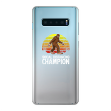 Load image into Gallery viewer, Social Distance Back Printed Transparent Hard Phone Case
