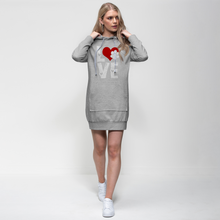 Load image into Gallery viewer, Love Dog Premium Adult Hoodie Dress
