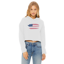 Load image into Gallery viewer, Unmask Ladies Cropped Raw Edge Hoodie
