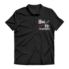 Load image into Gallery viewer, Hug Me I&#39;m Vaccinated Premium Adult Polo Shirt
