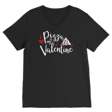 Load image into Gallery viewer, Pizza is My Valentine Classic V-Neck T-Shirt
