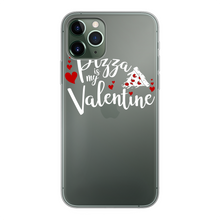 Load image into Gallery viewer, Pizza is My Valentine Back Printed Transparent Soft Phone Case
