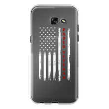 Load image into Gallery viewer, Proud Veteran Back Printed Transparent Hard Phone Case
