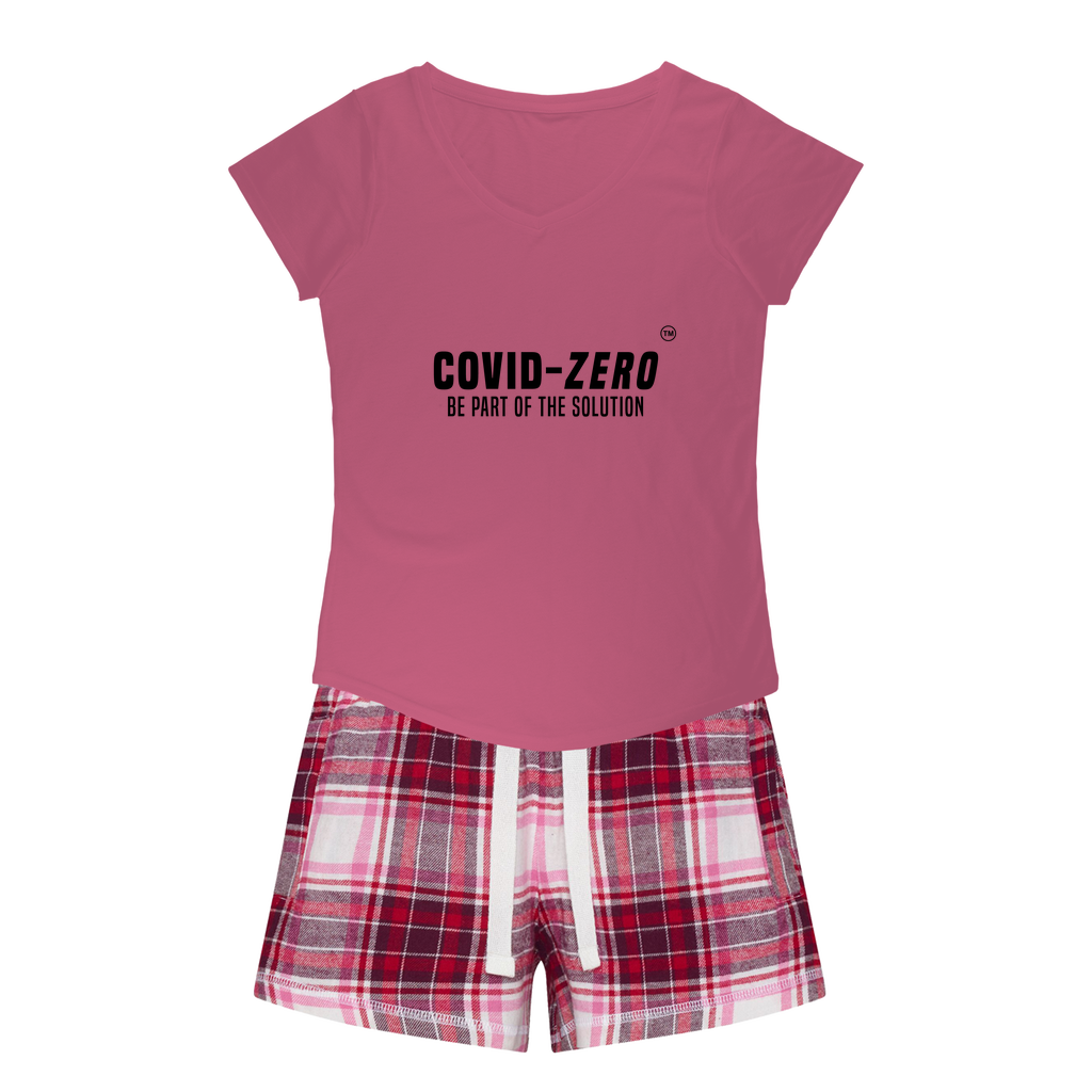 Covid-Zero Collection Girls Sleepy Tee and Flannel Short