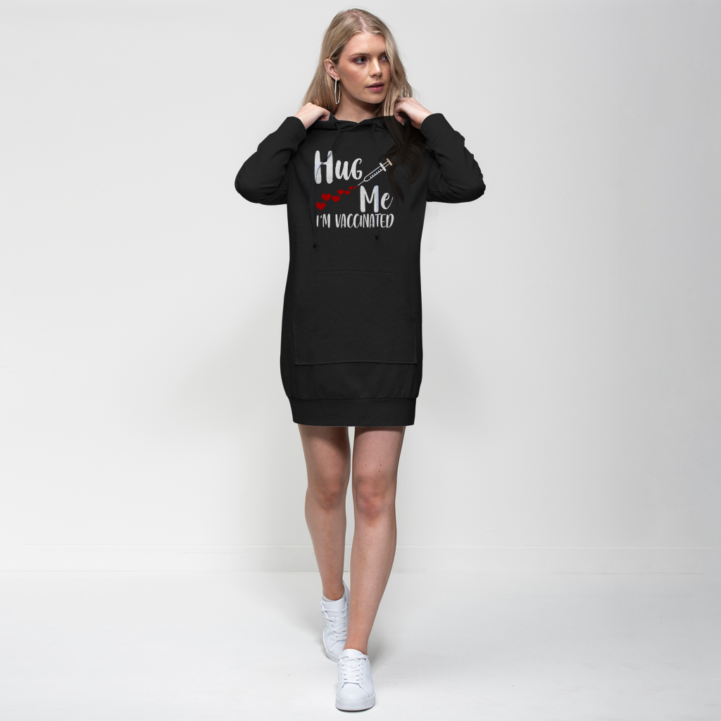 Hug Me I'm Vaccinated Premium Adult Hoodie Dress