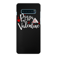 Load image into Gallery viewer, Pizza is My Valentine Back Printed Black Hard Phone Case
