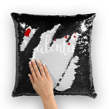 Load image into Gallery viewer, Pizza is My Valentine Sequin Cushion Cover
