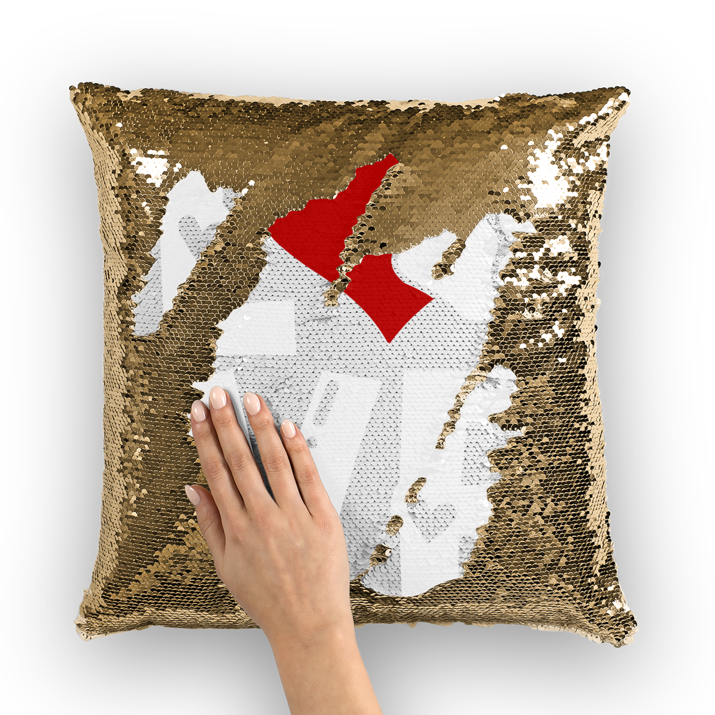 Love Dog Sequin Cushion Cover