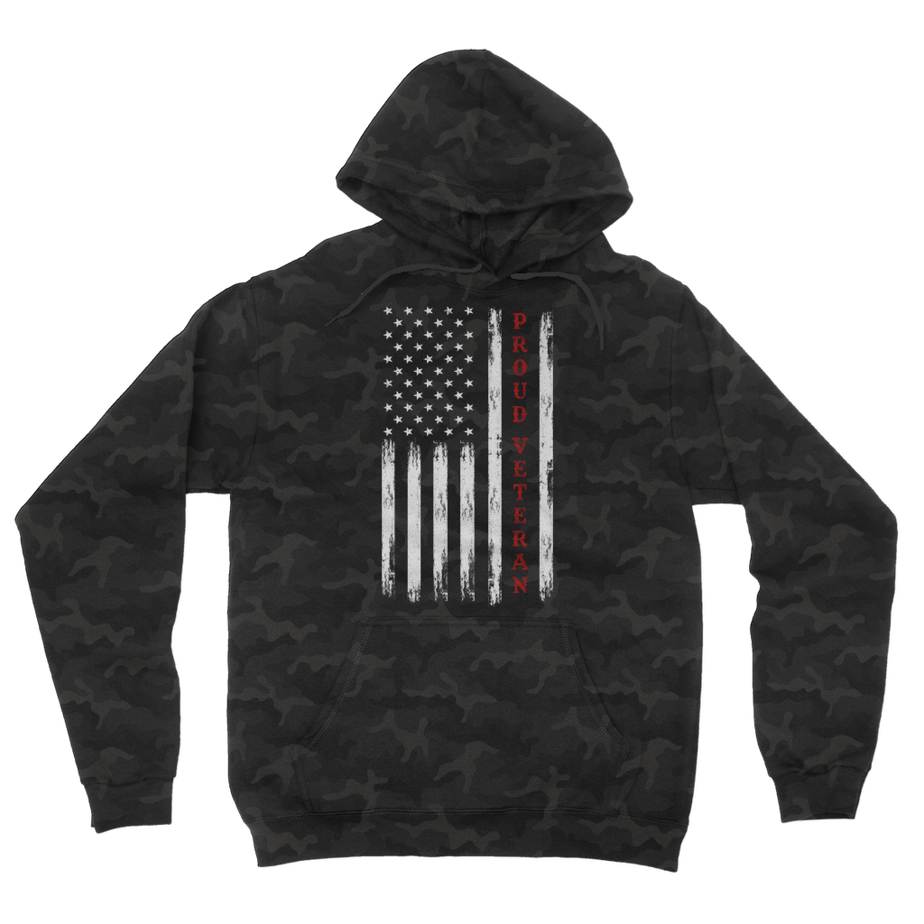 Proud Veteran Camouflage Adult Hoodie