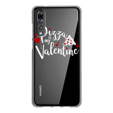 Load image into Gallery viewer, Pizza is My Valentine Back Printed Transparent Soft Phone Case
