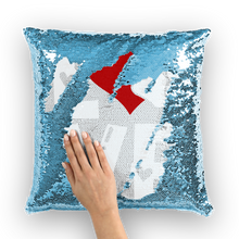 Load image into Gallery viewer, Love Dog Sequin Cushion Cover
