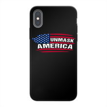 Load image into Gallery viewer, Unmask Back Printed Black Soft Phone Case
