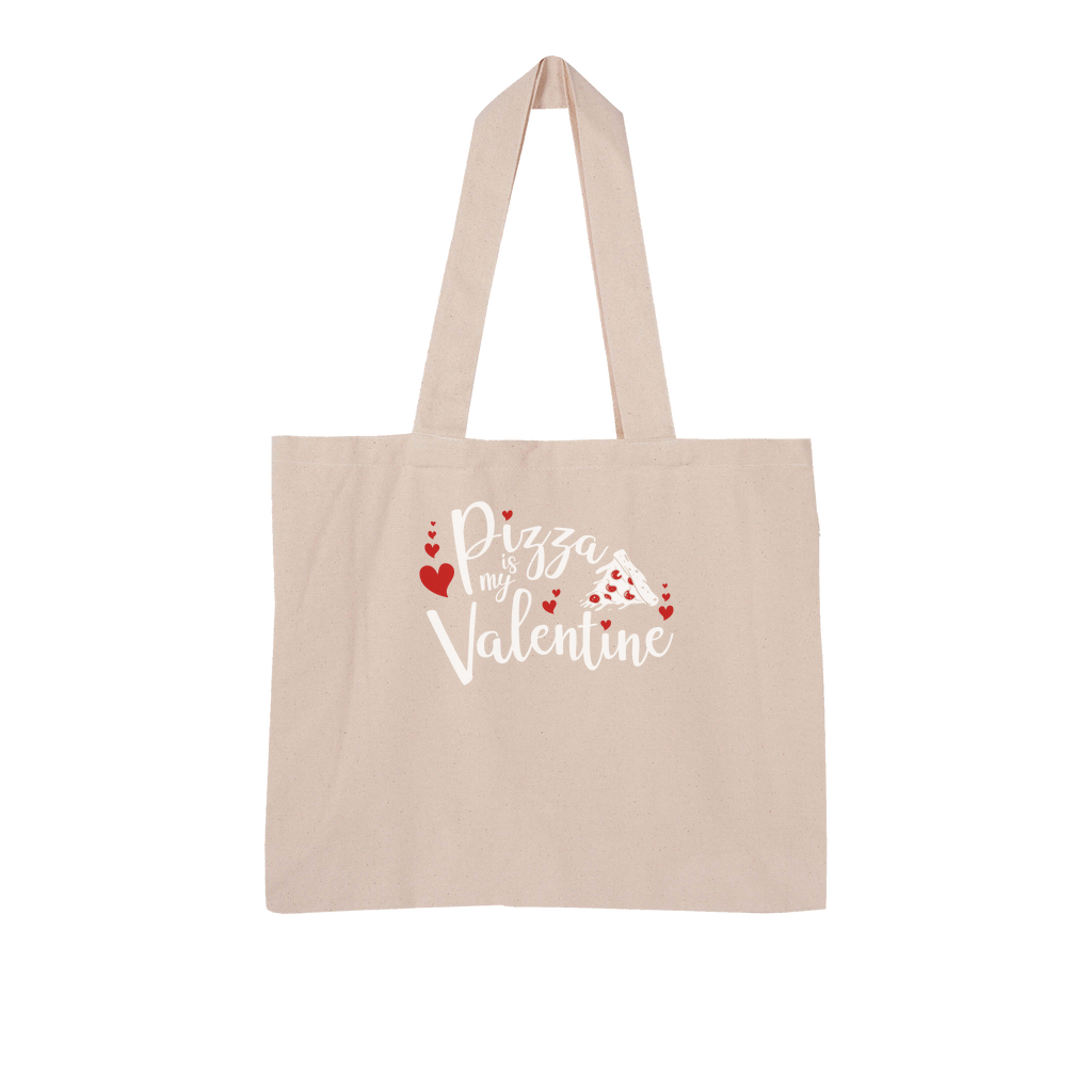 Pizza is My Valentine Large Organic Tote Bag