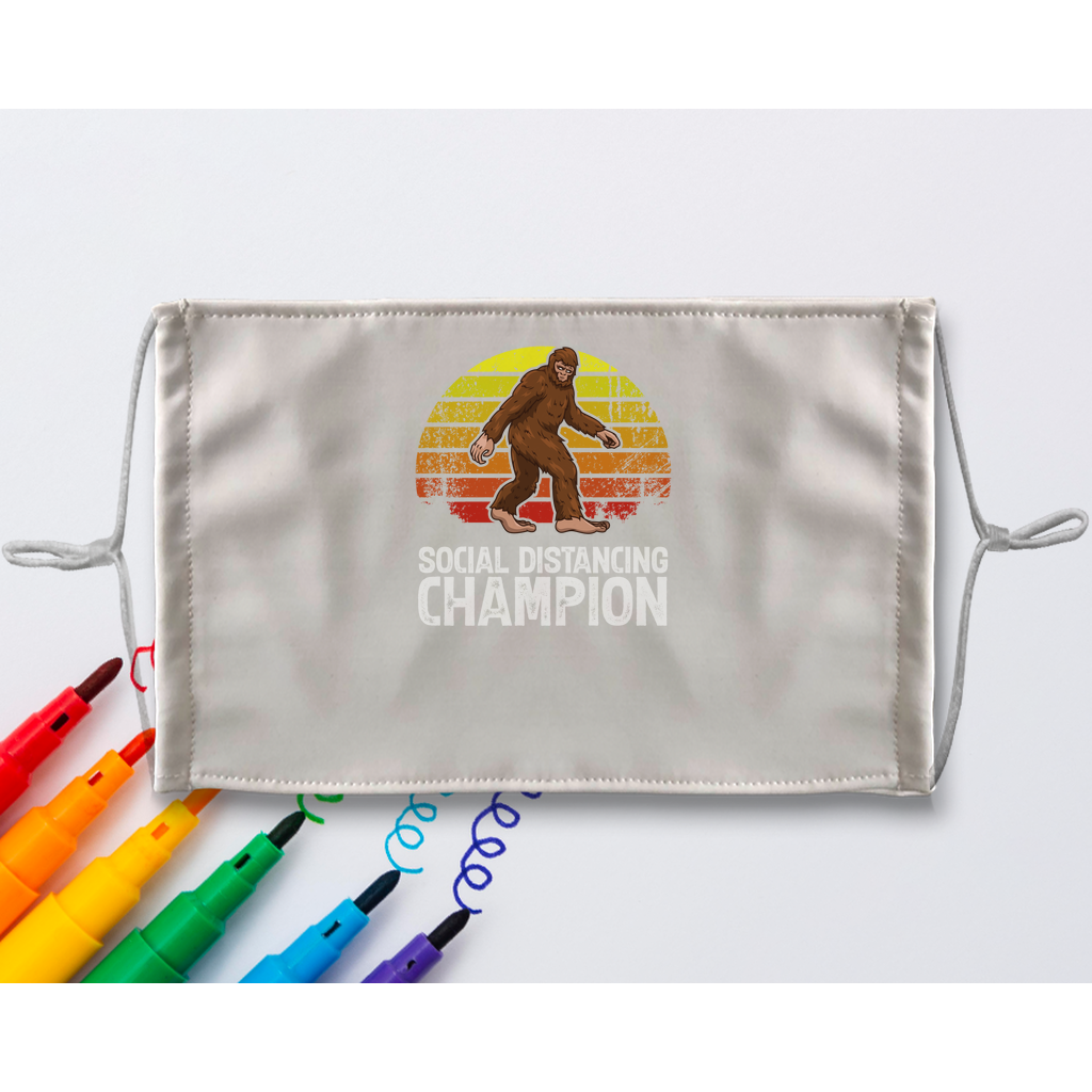Social Distance Sublimation Colouring Face Mask