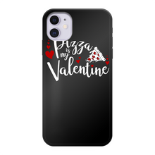 Load image into Gallery viewer, Pizza is My Valentine Back Printed Black Soft Phone Case
