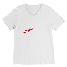 Load image into Gallery viewer, Hug Me I&#39;m Vaccinated Premium V-Neck T-Shirt
