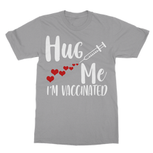 Load image into Gallery viewer, Hug Me I&#39;m Vaccinated T-Shirt Dress
