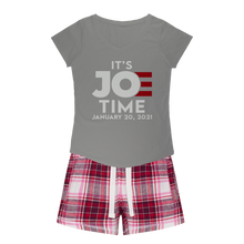 Load image into Gallery viewer, Joe Biden Girls Sleepy Tee and Flannel Short
