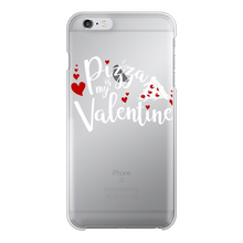 Load image into Gallery viewer, Pizza is My Valentine Back Printed Transparent Hard Phone Case
