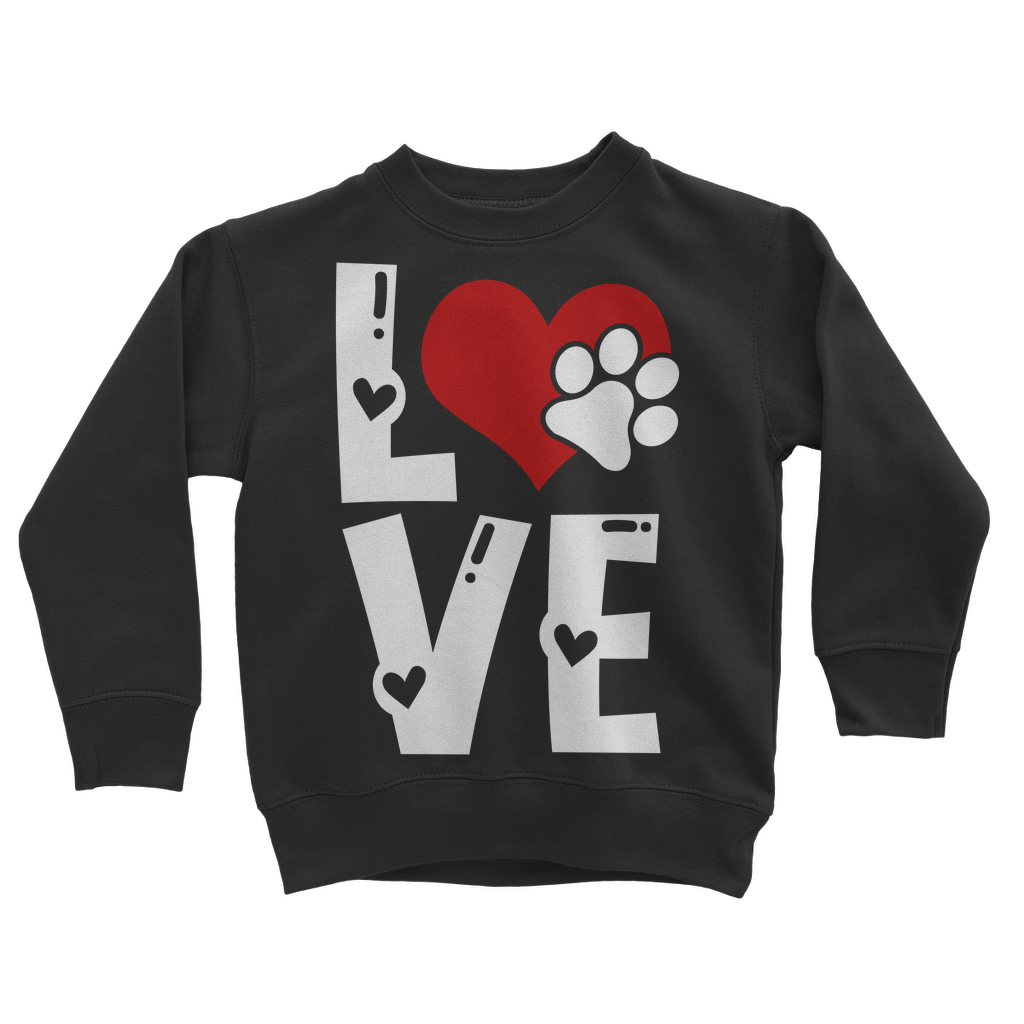 Love Dog Classic Kids Sweatshirt