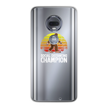 Load image into Gallery viewer, Social Distance Back Printed Transparent Soft Phone Case
