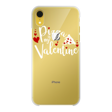 Load image into Gallery viewer, Pizza is My Valentine Back Printed Transparent Hard Phone Case
