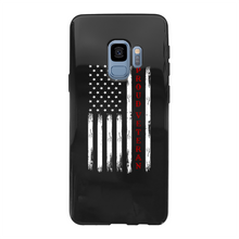 Load image into Gallery viewer, Proud Veteran Back Printed Black Soft Phone Case
