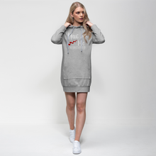 Load image into Gallery viewer, Hug Me I&#39;m Vaccinated Premium Adult Hoodie Dress
