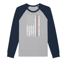 Load image into Gallery viewer, Proud Veteran Organic Raglan Long Sleeve Shirt
