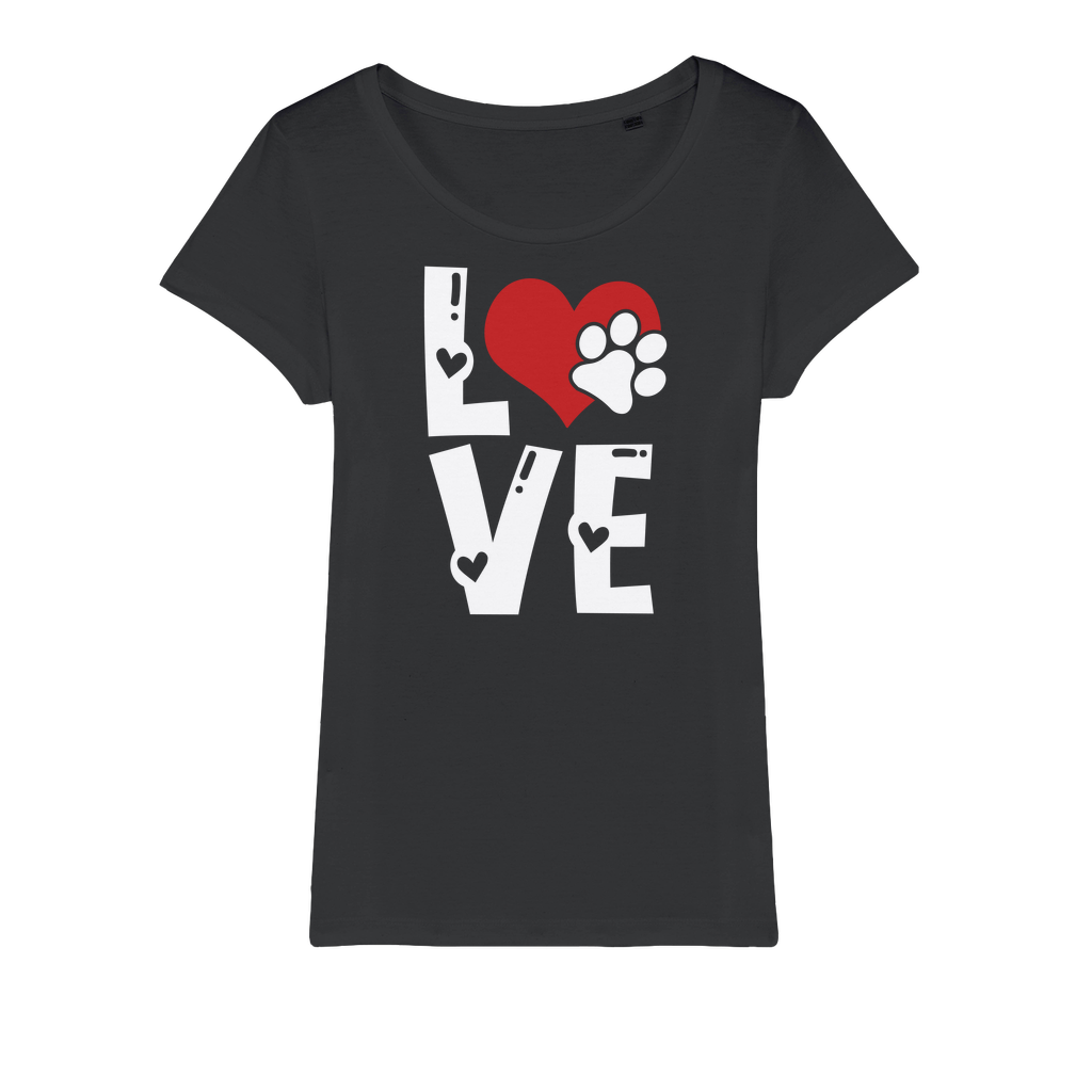 Love Dog Organic Jersey Womens T-Shirt