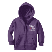 Load image into Gallery viewer, Hug Me I&#39;m Vaccinated Classic Kids Zip Hoodie
