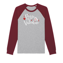 Load image into Gallery viewer, Pizza is My Valentine Organic Raglan Long Sleeve Shirt
