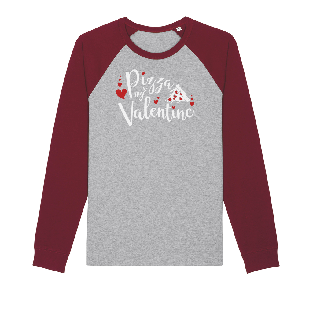 Pizza is My Valentine Organic Raglan Long Sleeve Shirt