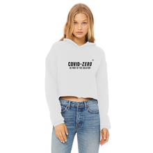 Load image into Gallery viewer, Covid-Zero Collection Ladies Cropped Raw Edge Hoodie
