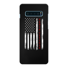 Load image into Gallery viewer, Proud Veteran Back Printed Black Hard Phone Case
