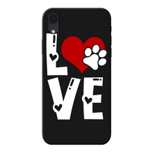 Load image into Gallery viewer, Love Dog Back Printed Black Soft Phone Case
