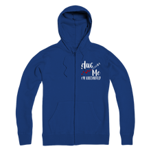 Load image into Gallery viewer, Hug Me I&#39;m Vaccinated Premium Adult Zip Hoodie
