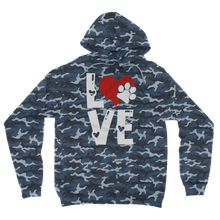 Load image into Gallery viewer, Love Dog Camouflage Adult Hoodie
