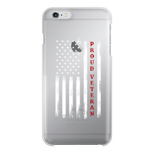 Load image into Gallery viewer, Proud Veteran Back Printed Transparent Hard Phone Case
