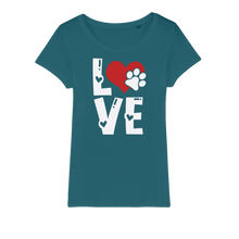 Load image into Gallery viewer, Love Dog Organic Jersey Womens T-Shirt
