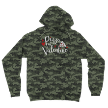 Load image into Gallery viewer, Pizza is My Valentine Camouflage Adult Hoodie
