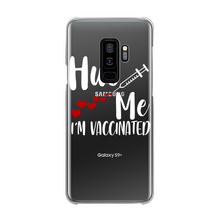 Load image into Gallery viewer, Hug Me I&#39;m Vaccinated Back Printed Transparent Hard Phone Case
