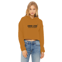 Load image into Gallery viewer, Covid-Zero Collection Ladies Cropped Raw Edge Hoodie
