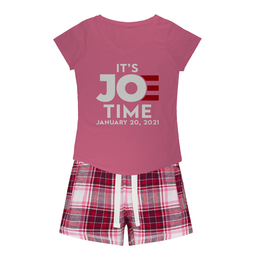 Joe Biden Girls Sleepy Tee and Flannel Short